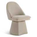 KISLOT Swivel Dining Chairs Modern Desk Chair Upholstered Linen Fabric Side Chair for Kitchen Dining Room Bedroom,Khaki,1 Box