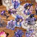 PET Stickers Set, 180 PCS Sheets for Scrapbooking, Junk Journaling, Crafting, DIY Projects, Diaries, and Art Supplies.(Age Flowers)