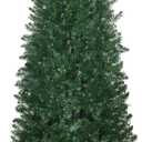 6ft Slim Artificial Christmas Tree, Green Fir with 583 Realistic Branch Tips, Sturdy Metal Base, Flame Retardant, Easy Assembly (19, Green, 6' Tall Unlit Slim Fir Artificial Christmas Tree) (5ft 11in)