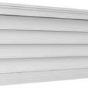 38"W x 14"H Rectangle Surface Mount PVC Gable Vent: Non-Functional, w/ 1-1/2" x 2" Brickmould Frame, 38-in. W x 14-in. H