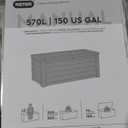  Keter Westwood 150 Gallon Deck Box Organizer, Doubles as 2-Person Bench Seat, Brown Large Resin Outdoor Storage and Seating with Lockable Lid for Garden, Pool, and Patio, Brown