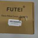 FUTEI Cream Decorative Throw Pillow Covers 18x18 Inch Set of 2,Soft Chenille Tweed Textured Cushion Case,Modern Home Decor for Couch Bed Living Room