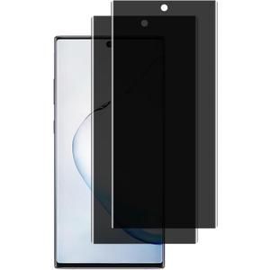 2 Pack Tempered Glass for Samsung Galaxy Note 10 Plus Privacy Screen Protector, 3D Full Coverage Anti-Spy Bubble-Free Anti-Scratch for Samsung Galaxy Note 10 Plus, Case Friendly