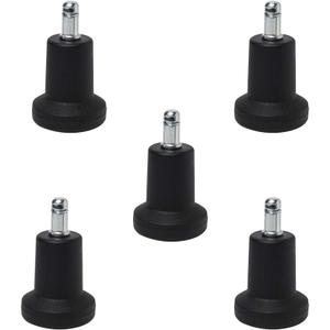 5PCS High Profile Bell Glides 2.5" Replacement Office Desk Chair or Stool Swivel Caster Wheels,Easy Conversion from Wheeled Casters to Stationary Feet to Protect Wood or Hardwood Floor