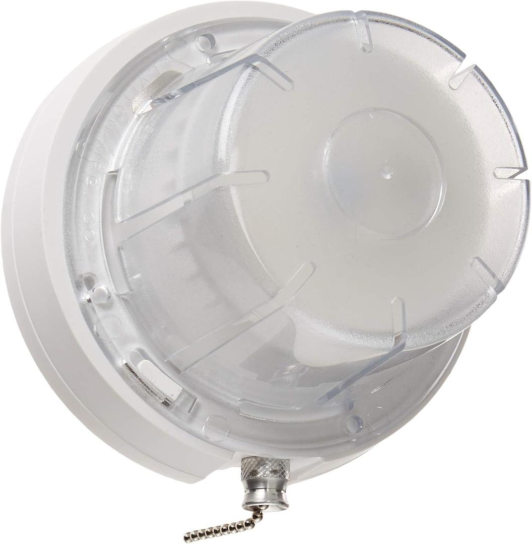 Leviton LED Ceiling Lamp Holder with Pull Chain, 10W Bulb and Bulb Guard, 9852-LED, White