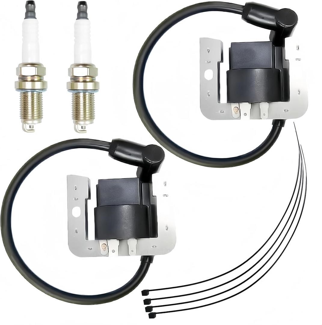 2 Pcs 24-584-36-S Ignition Coil with Spark Plug Replacement for Kohler CH22 CV22 CH25 CV25 CH23 CH730 CH740 Command Pro Twin Engine