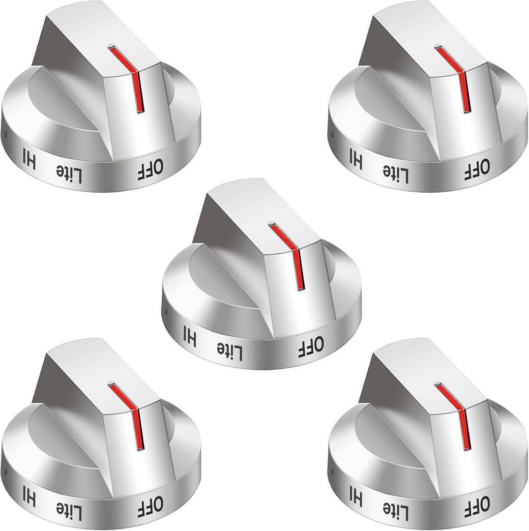 DG94-03500A/Z for Samsung Gas Stove Knob Replacement, DG94-03500U DG94-03500A DG94-04396A Range Oven Knobs, Compatible with NX60T8111SS NX60T8311SS NX60T8711SS Etc, 5 Pack