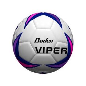 Baden Viper White/Pink/Purple Soccer Ball, Size 3