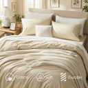 Duvet Cover Queen Size, 100% Egyptian Cotton 1000 Thread Count Ultra Soft 3-Piece Duvet Cover Set with Zipper Closure, Ultra Soft & Breathable Luxury Bedding with 8 Corner Ties (Queen,Khaki)