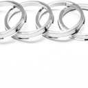 4 x Hub Centric Rings (Pack of 4) - Inner Diameter 66.1 mm to Outer Diameter 73.1 mm - Silver Aluminium Alloy Hub Center Ring - Compatible with Nissan and Infiniti