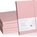 Lined Journal Notebook, 6Pack(pink), 160 Pages, Medium 5.7 inches x 8 inches - 100 gsm Thick Paper, Hardcover