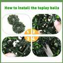 4 x Hotop 4 Pcs 7 Inch Artificial Plant Topiary Ball 4 Layers Garden Spheres Boxwood Balls Artificial Topiaries Spheres Decorative Plants for Backyard, Balcony, Garden, Indoor Outdoor Decor (Green)