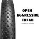 Hycline Fat Bike Replacement Tire: 20x4.0/26x4.0 Inch High-Performance Wear-Resistant Folding MTB Bicycle Tires, All-Terrain High-Density for Street or Trail Riding