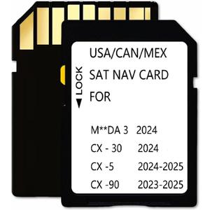 2025 2026 Navigation sd Card Memory Compatible with Mazda 2024 CX-30,2024-2025 CX-5,2023-2025 CX-90,Latest Maps USA/Mexico/Canada