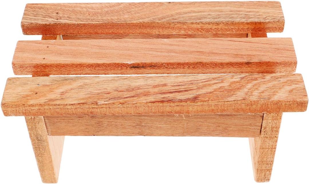 Portable Wooden Footstool for Sauna and Bath Non-Slip Leg Rest Footrest Stool Compact 8.54 X 4.72 X 3.93 Inch Multipurpose Foot Relax Stool for Home and Spa