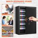 272 Keys Key Lock Box Wall Mount with 272 Numbered Hooks and 272 Colored Key Tags, Anti-Theft Key Cabinet with Key Return Drop Slot, Key Storage Box Key Organizer for Car Garage Home Office
