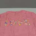 Women's Boho Wildflower Graphic Loose Tees Vintage Floral Short Sleeve T-Shirts Summer Cotton Tee Tops S