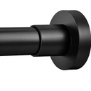 Shower Curtain Rod Tension - Never Rust No Drill Non-Slip Spring Tension Shower Rod, 54-90 inches Stainless Steel, Matte Black