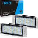 KDM LED License Plate Light With Error Free Load Resistors for Chevy Corvette SS Equinox Impala GMC Terrain Buick ATS CTS,Rear Tag Lamp Assembly Powered 18-SMD 6000K White,2 Pack