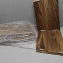 Weysat 30" Wooden Tree Collar Box Christmas Tree Skirt Collar Christmas Decoration Farmhouse Xmas Stand Cover Natural Wood Rustic Hexagon Xmas Base Cover 6-Piece Fit Below 29.5" (Brown)