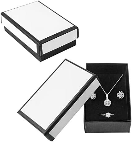 PTSGCAI 38 Pack Jewelry Gift Boxes - Square Cardboard Jewelry Boxes - Cotton Filled - 2 x 3 Inches