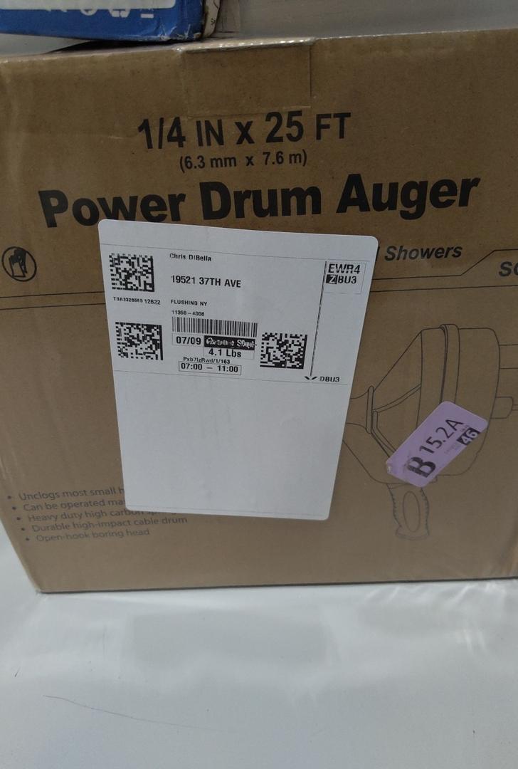 Power drum auger