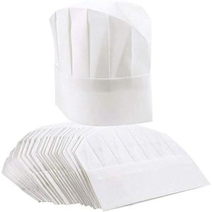 Juvale Chef Hats for Kids & Adults - Large Adjustable Disposable Paper Chef Hats for Cooking, Baking, Pizza Party, Hibachi Party Decorations (White)