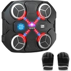 Music Boxing Machine for Kids, Wall Mounted Bluetooth Smart Punching Pad Kids Boxing Training Workout Equipment with Boxing Glove, Birthday Gifts Sport Toys for Boys Girls 5 6 7 8 9 10 11 12 Year Old