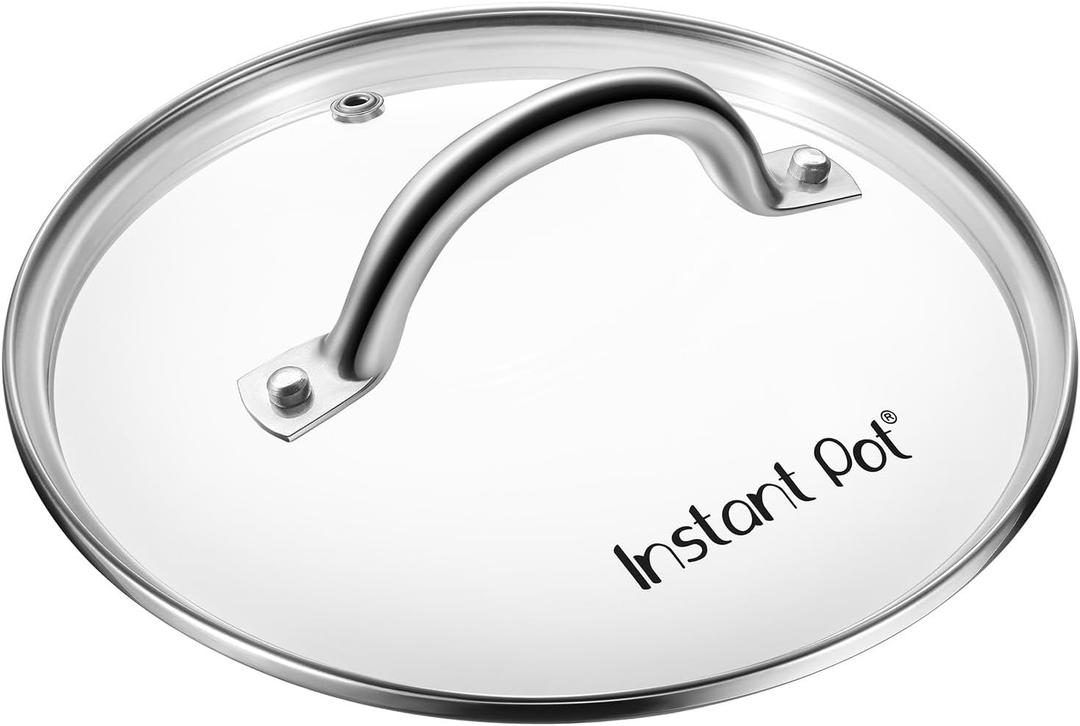 Instant Pot Tempered Glass Lid, 7.6-In, Mini 3-Qt, , Cooking Pot Lid, Stainless Steel Handle and Rim, Clear