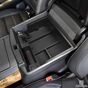 RUNROAD Upgraded Console Organizer Tray Compatible with Chevy Silverado/GMC Sierra 1500(2014-2018) and Silverado/Sierra 2500/3500HD(2015-2019) and Tahoe/Suburban/Yukon/Yukon XL(2015-2020), Black Line