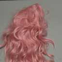 Light Pink Wig for Women Short Pastel Wavy Wigs Curly Bob Wigs with Bangs Shoulder Length Colorful Synthetic Wigs for Cosplay Costume Party Daily Use(14 Inches)