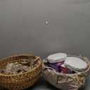 Rattan Pendant Light Fixtures 2 Packs, 12.2 Boho Woven Basket Pendant Light, Handmade Wicker Hanging Lamp, Rattan Chandelier for Kitchen Island, Dining Room, Living Room, Bedroom, E26 Base (Brown)