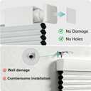 Changshade No Drill No Tools Blackout Cellular Shades,Cordless Blinds for Indoor Windows,Room Darkening Window Shades Honeycomb Blinds for Bedroom,Office,Home,32" w x 36" h,White