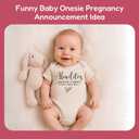 Hi Grandma& Grandpa I can't Wait to Meet You Baby Announcement Onesie,Pregnancy Announcement for Grandparents