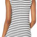 Amazon Essentials Womens Jersey Standard-Fit V-Neck Tank Top (XX-Large, Black White Stripe)