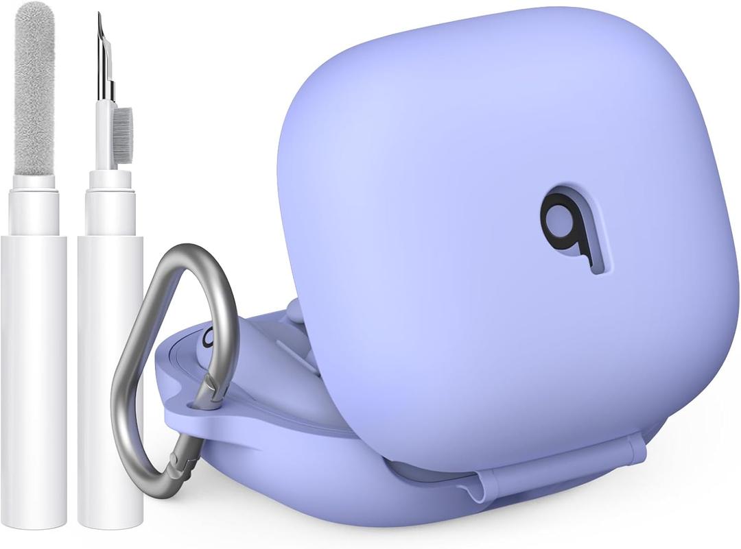 AhaStyle Silicone Case for Beats Powerbeats Pro 2 (2025) with Cleaning Kit & Carabiner [Top Logo Visible] Shockproof Full Protective Skin Case Cover Compatible with Beats Powerbeats Pro 2 2025 (Hyper Purple)