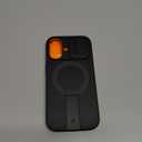 SURITCH for iPhone 17 Case with Camera Control Cover, Camera Slide Cover and Adjustable Kickstand, Compatible with MagSafe, Shockproof Bumper Protective Cases 6.3 Inch, Black