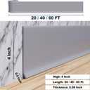 Duzzy Flexible Baseboard Molding Trim, 6 Inch(W) x 100 Feet(L) Peel and Stick Rubber Wall Trim Molding, Self-Adhesive Vinyl Wall Base Cove Base