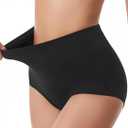 Tummy Control Shapewear for Women Body Shaper Panties Seamless Shapewear Compression Underwear Panty Girdle (Black)