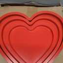 Hushee 3 Pcs Valentine's Day Wooden Serving Tray Red Heart Shaped Plates Heart Wood Serving Dish Trays and Platters for Valentines Day Table Decorations Home Office Food Display, 3 Sizes