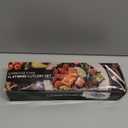 40 Piece Black Silverware Set, Stainless Steel Flatware Set for 8 Food Grade Cutlery Utensil Set Include Knife Fork Spoon Mirror Polished Dishwasher Safe