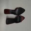 QIV Leopard Kitten Heels Pointed Toe Mule Heels for Women Open Toe Kitten Heel for Party Dressy Wedding (6, Burgundy)