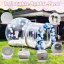 13ft Inflatable Bubble House for Kids with trampoline, Clear Inflatable Bubble Dome Tent with Blower & Pump, Commercial Grade PVC Waterproof Garden Tent with 7ft Tunnel, Camping, Party, Commercial Use