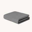 Aimon Weighted Blanket Cover (60"x80", Dark Grey, Queen Size, Side Zipper) 100% Cotton Washable Cover for Weighted Blanket, Removable Weighted Blanket Cover with 8 Ties