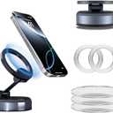 Car Phone Holder Suction Cup Phone Mount 360Adjustable Vacuum Foldable Magnetic Phone Holders for Your Car Truck Accessories Compatible with Magsafe iPhone 17 16 Pro Max 15 14 13 12 Plus for Android