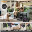 Dog Grooming Vacuum and Pet Dryer, 5-in-1 Dog Grooming Kit for Shedding, Low Noise Doggie Hair Blow Dryer, 2.5L Canister for Cat Vacuum Groomer, Portable Pet Trimmers for Dogs, Purple