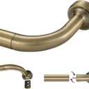 Antique Bronze Curtain Rod, 16-28" with 1" Diameter Disc, Adjustable, Aluminum Finish, Wall Mounted, Window Treatment