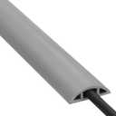 Floor Cord Cover 10ft, Cord Hider Floor Grey, Cable Management Prevent Trips, Cable Cover Wire Covers for Electric Power Cords, Wire Protector Cavity W0.47in x H0.28in