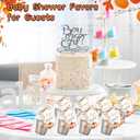 Vesici 50 Sets Baby Shower Favors 1.5 oz Stainless Steel Shot Glasses Cute Bottle Opener Keychains Thank You Tags Bags Thanksgiving/Fall/Gender Reveal Party Return Gift Guest (Orange)