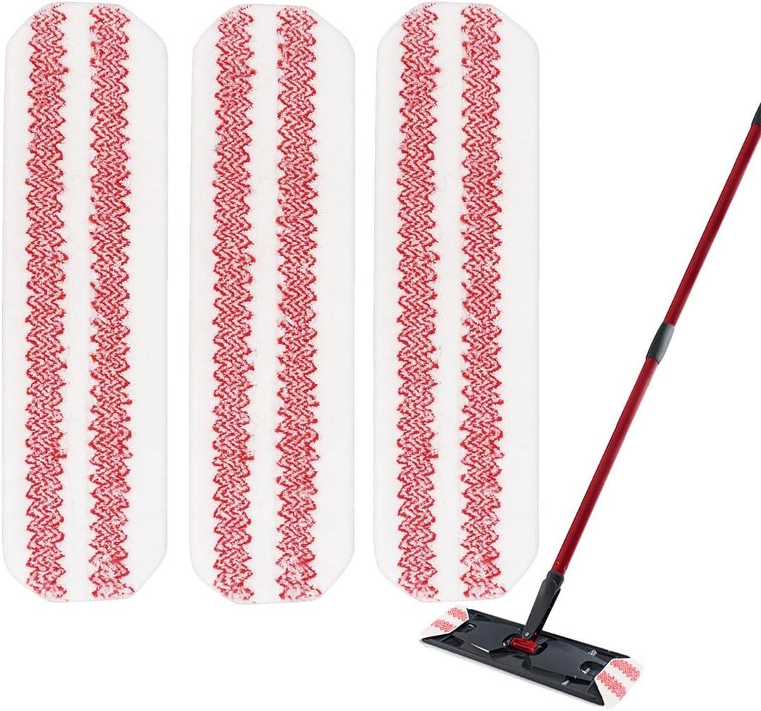 Mop Pads Replacements Compatible with Cedar H2prO Flat Mop - Microfiber Mop Replacement Heads for Cedar/Vileda H2prO Flat Floor Mops - Washable Pad for Floor Cleaning - 3Pack